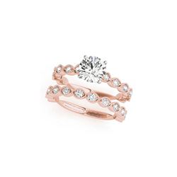 1.77 ctw Certified VS/SI Diamond 2pc Wedding Set 14K Rose Gold