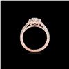 Image 2 : 1.5 ctw Certified Diamond Solitaire Halo Ring 10K Rose Gold