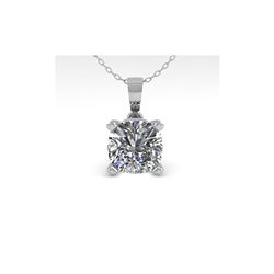.50 ctw VS/SI Cushion Diamond Designer Necklace 14K Rose Gold