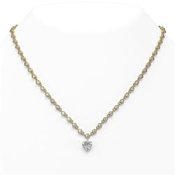 13 ctw Heart Diamond Designer Necklace 18K Yellow Gold
