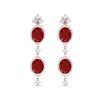 Image 1 : 15.81 ctw Designer Ruby & VS Diamond Earrings 18K Rose Gold