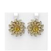 Image 1 : 5.37 ctw Canary Citrine & Diamond Earrings 18K Yellow Gold