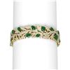 Image 1 : 26.57 ctw Emerald & Diamond Bracelet 18K Yellow Gold