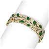 Image 2 : 26.57 ctw Emerald & Diamond Bracelet 18K Yellow Gold