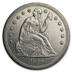 1846 Liberty Seated Dollar BU