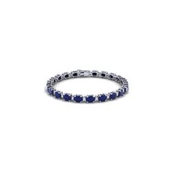 23.5 ctw Sapphire & VS/SI Diamond Eternity Bracelet 10K White Gold