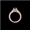 Image 2 : 1.32 ctw SI Certified Fancy Blue Diamond Solitaire Ring 10K Rose Gold