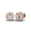 Image 2 : 2.09 ctw VS/SI Diamond Solitaire Art Deco Stud Earrings 18K Rose Gold