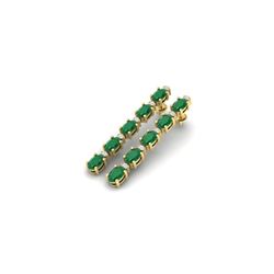 12.36 ctw Emerald & VS/SI Certified Diamond Tennis Earrings 10K Yellow Gold