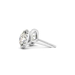 3.35 ctw Diamond Solitaire Earrings VS/SI Certified 14K White Gold