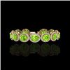 Image 1 : 27 ctw Peridot & Micro Pave VS/SI Diamond Bracelet 10K Yellow Gold