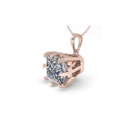 1 ctw VS/SI Princess Diamond Necklace 18K Rose Gold