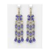 Image 1 : 32.1 ctw Tanzanite & Diamond Earrings 18K Yellow Gold