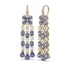 Image 2 : 32.1 ctw Tanzanite & Diamond Earrings 18K Yellow Gold