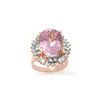 Image 1 : 15.75 ctw Kunzite & Diamond Ring 14K Rose Gold
