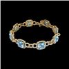 Image 2 : 30 ctw TOPAZ & Micro VS/SI Diamond Certified Bracelet 14K Yellow Gold