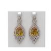 Image 1 : 27.28 ctw Canary Citrine & Diamond Earrings 18K Rose Gold