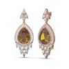 Image 2 : 27.28 ctw Canary Citrine & Diamond Earrings 18K Rose Gold