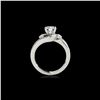 Image 2 : 1.5 ctw Certified Diamond Bypass Solitaire Ring 10K White Gold