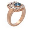 Image 1 : 2.58 ctw Intense Blue Diamond Ring 18K Rose Gold