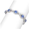 Image 2 : 24.4 ctw Tanzanite & Diamond Bracelet 18K White Gold