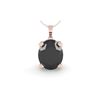 Image 2 : 5.0 ctw Oval Black Diamond Designer Necklace 14K Rose Gold