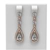 Image 1 : 4.16 ctw Diamond Earrings 18K Rose Gold