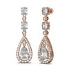 Image 2 : 4.16 ctw Diamond Earrings 18K Rose Gold