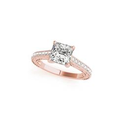 1.3 ctw Certified VS/SI Princess Diamond Ring 18K Rose Gold