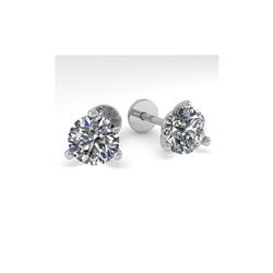 2.01 ctw Certified VS/SI Diamond Stud Earrings 14K White Gold