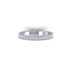 1 ctw Certified VS/SI Diamond Art Deco Eternity Band 18K White Gold