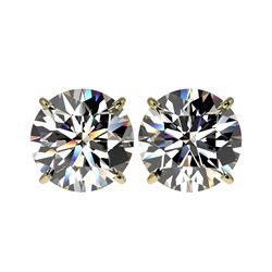 5 ctw Certified Diamond Stud Earrings 10K Yellow Gold