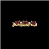 Image 1 : 15 ctw Garnet & VS/SI Diamond Certified Eternity Bracelet 10K Yellow Gold