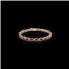 Image 2 : 15 ctw Garnet & VS/SI Diamond Certified Eternity Bracelet 10K Yellow Gold