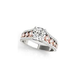 1.2 ctw Certified VS/SI Diamond Solitaire Ring 18K White & Rose Gold