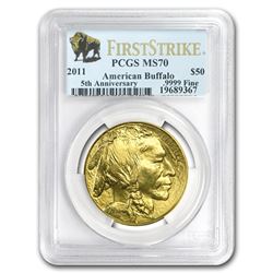 2011 1 oz Gold Buffalo MS-70 PCGS (FirstStrike®)