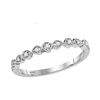 Image 1 : 10kt White Gold Round Diamond Stackable Band Ring 1/20 Cttw