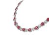 Image 2 : 89.91 ctw Ruby & Diamond Necklace 18K White Gold