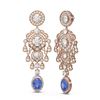 Image 2 : 14.12 ctw Tanzanite & Diamond Earrings 18K Rose Gold