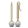 Image 2 : 1.44 ctw Diamond and Pearl Earrings 18K Yellow Gold