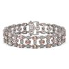 Image 1 : 11.02 ctw Morganite & Diamond Row Bracelet 10K White Gold