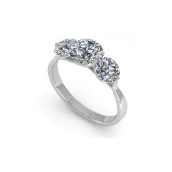 2 ctw Past Present Future VS/SI Diamond Ring Martini 14K White Gold