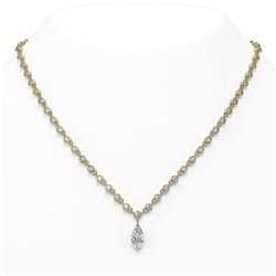 13 ctw Marquise Cut Diamond Necklace 18K Yellow Gold