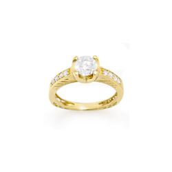 1.10 ctw Certified VS/SI Diamond Ring 14K Yellow Gold