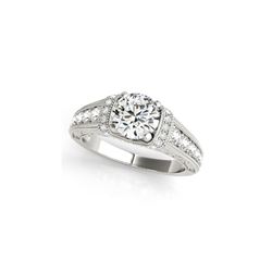 1.25 ctw Certified VS/SI Diamond Antique Ring 18K White Gold