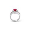 Image 2 : 2.25 ctw Ruby & Diamond Ring 18K White Gold