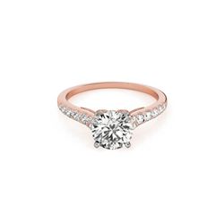 0.65 ctw Certified VS/SI Diamond Ring 18K Rose Gold