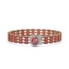 Image 1 : 26.4 ctw Tourmaline & Diamond Bracelet 14K Rose Gold