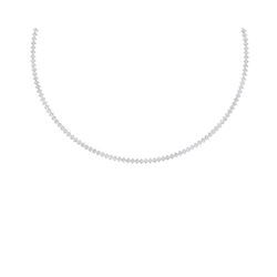 10 ctw Certified SI/I Diamond 2 Prong Necklace 18K White Gold
