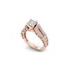 Image 2 : 1.5 ctw Certified VS/SI Diamond Solitaire Art Deco Ring 18K Rose Gold